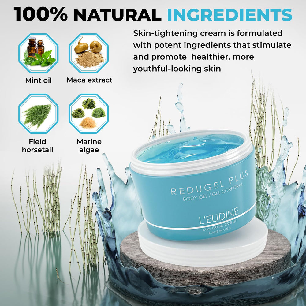 Texture gel frais Redugel Plus – application rapide sans film gras sur la peau.