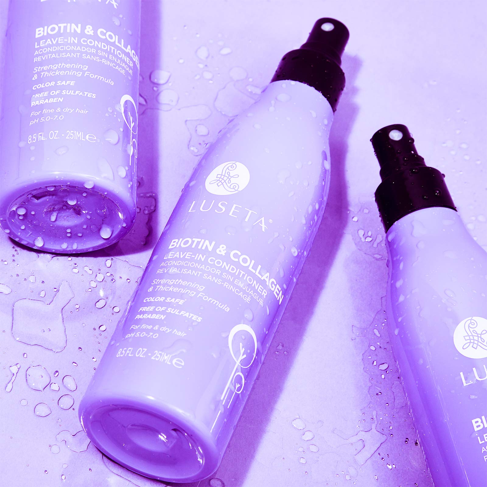L LUSETA Controle frizz: cuticule scellée pour des cheveux lisses.