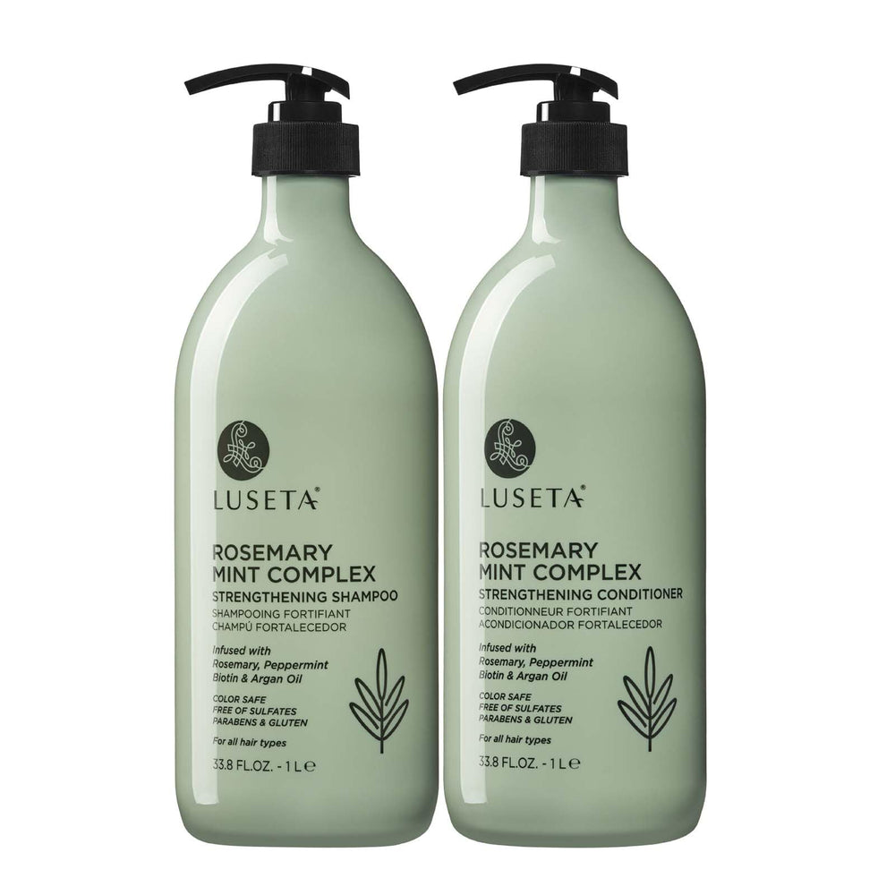 L LUSETA ensemble shampoing et apres-shampooing romarin menthe nourrissant et fortifiant.