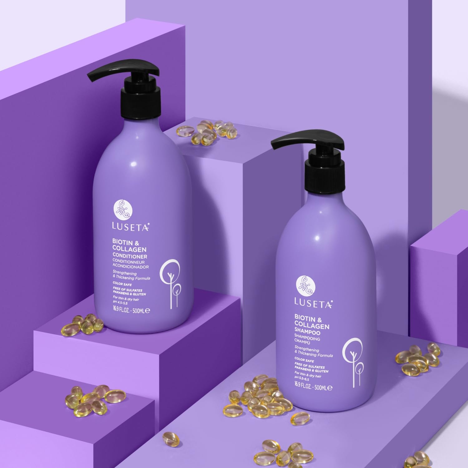 Kit double L LUSETA pour routine capillaire complète et pratique.