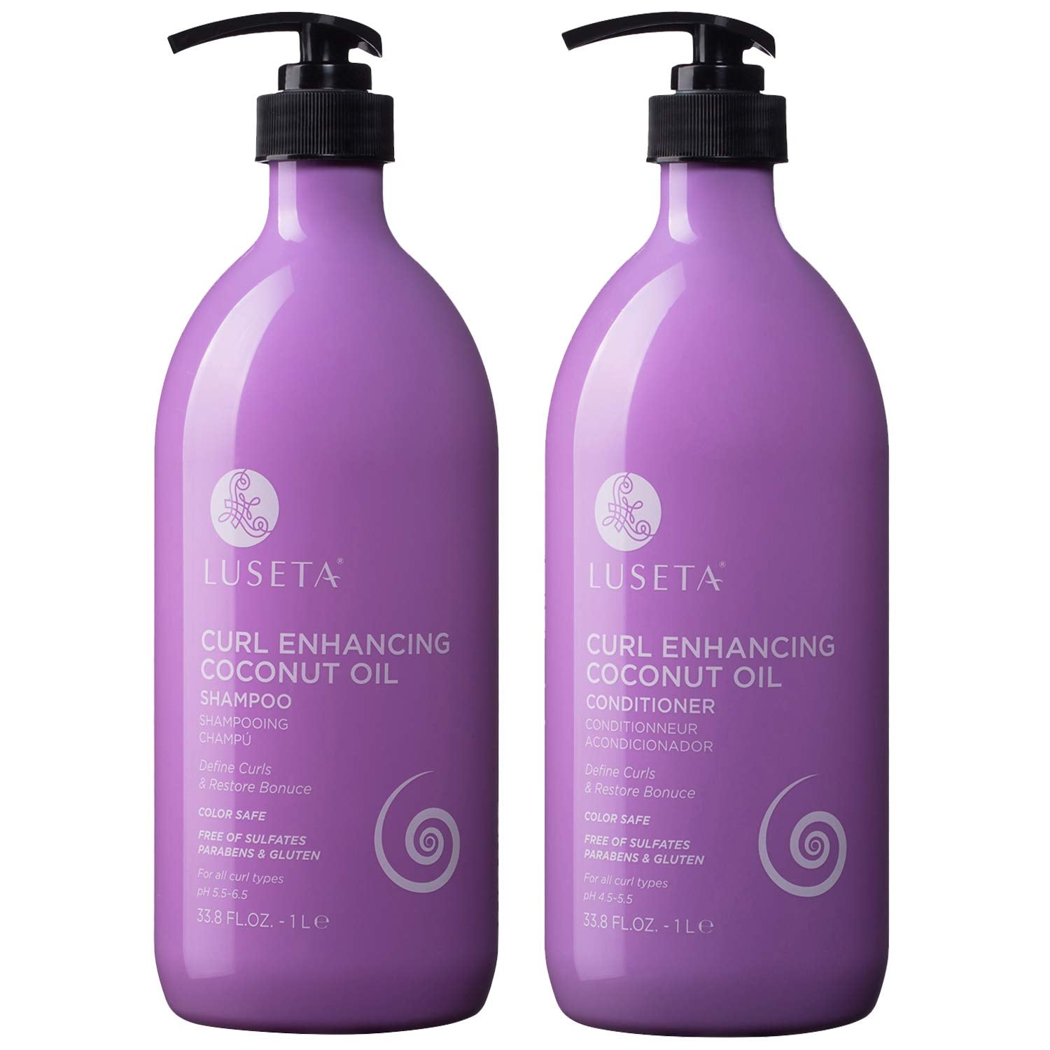 L LUSETA Shampoing à l'huile de coco défini les boucles tout en apportant du volume.