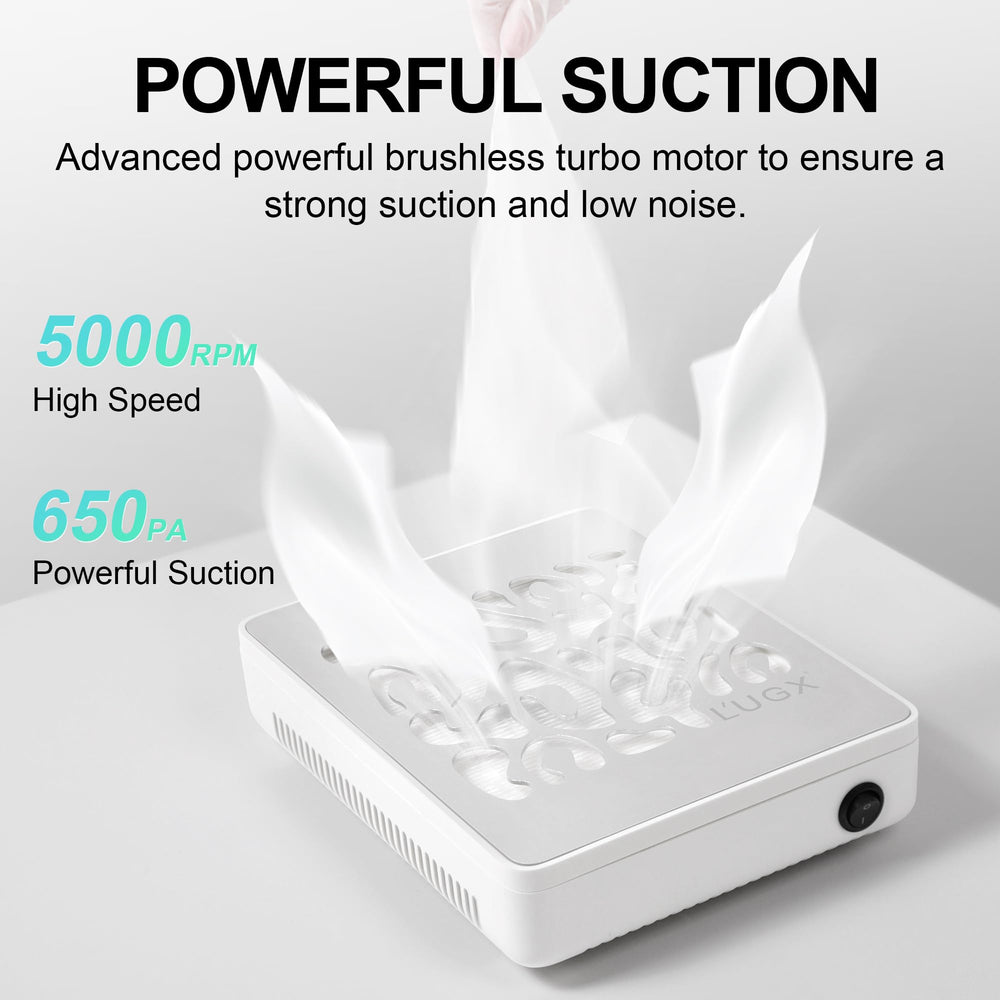 L'UGX Collecteur d'ongles couvercle aluminium assure durabilité.