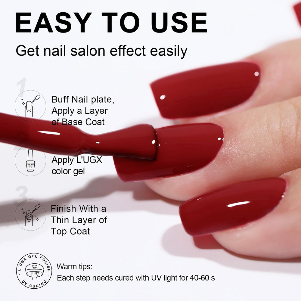 Emballage cadeau L'UGX vernis gel rouge parfait comme cadeau.