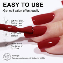Emballage cadeau L'UGX vernis gel rouge parfait comme cadeau.