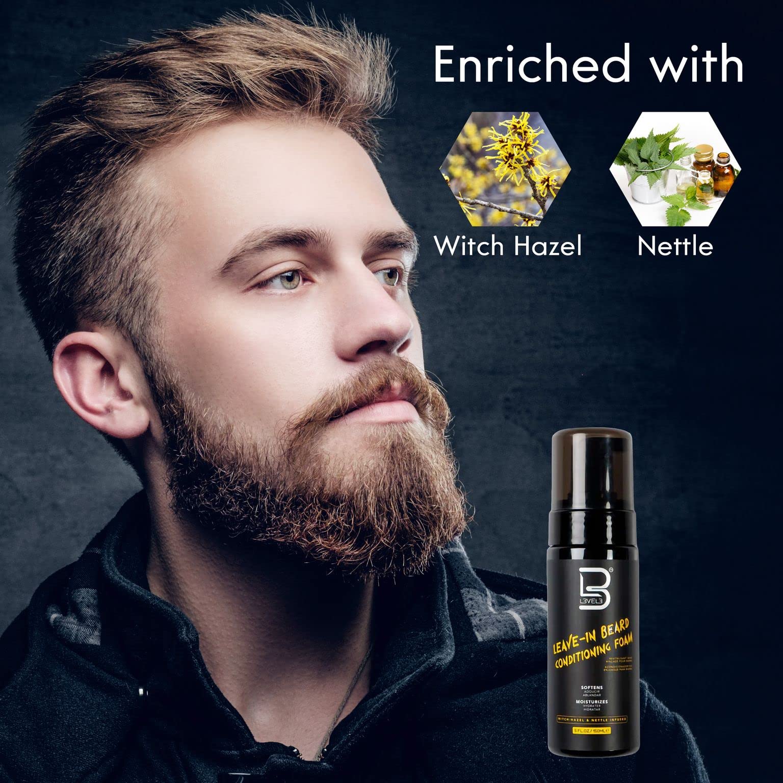 L3 Barbe – adoucissement des poils, fini doux et soyeux.