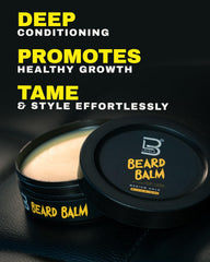 L3 baume barbe, finition satinée pour une barbe hydratée sans gras.