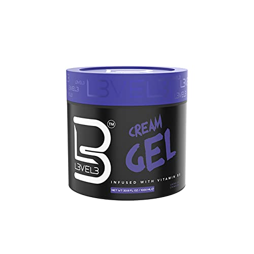L3 crème gel niveau 3 avec vitamines pour nourrir et protéger les cheveux pendant le coiffage.