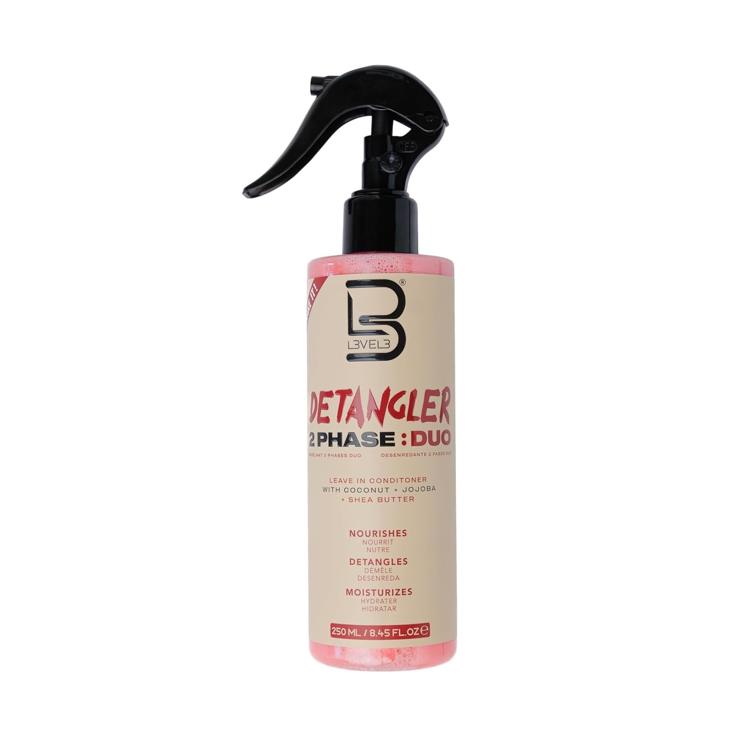 L3 Démêlant – image de bouteille en spray facilitant le démêlage des cheveux lisses