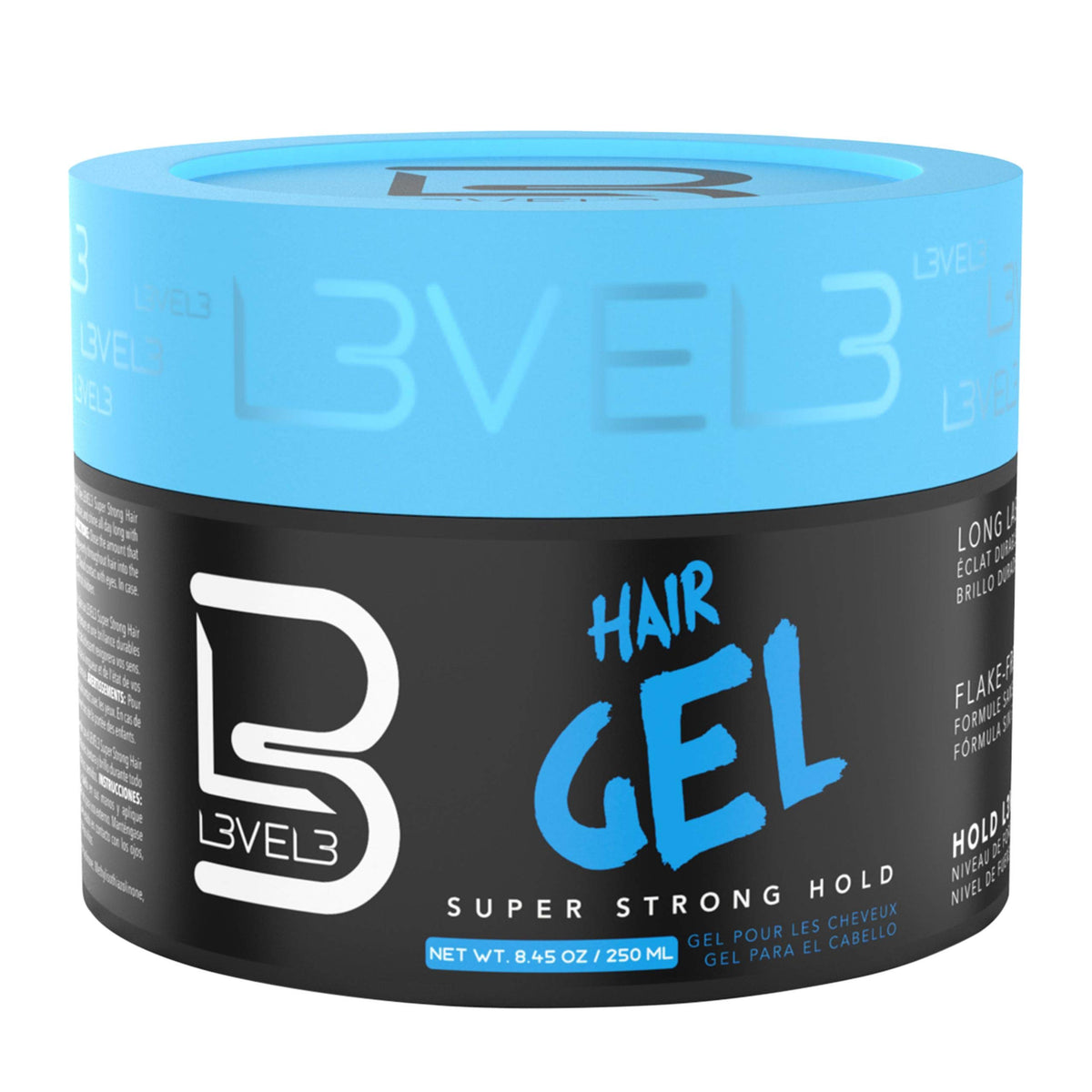 L3 Gel Cheveux au flacon pompe pour une application rapide et uniforme.