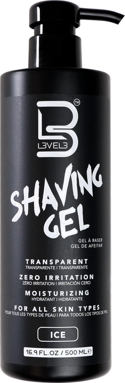 L3 Ice gel transparent favorisant une coupe précise et sans irritation.