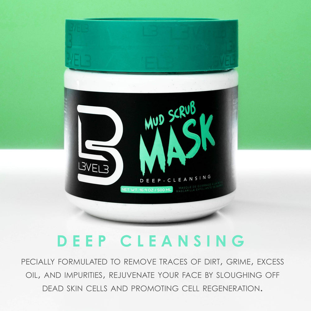 L3 Gommage Boue Visage – exfoliation légère qui révèle une peau plus nette.