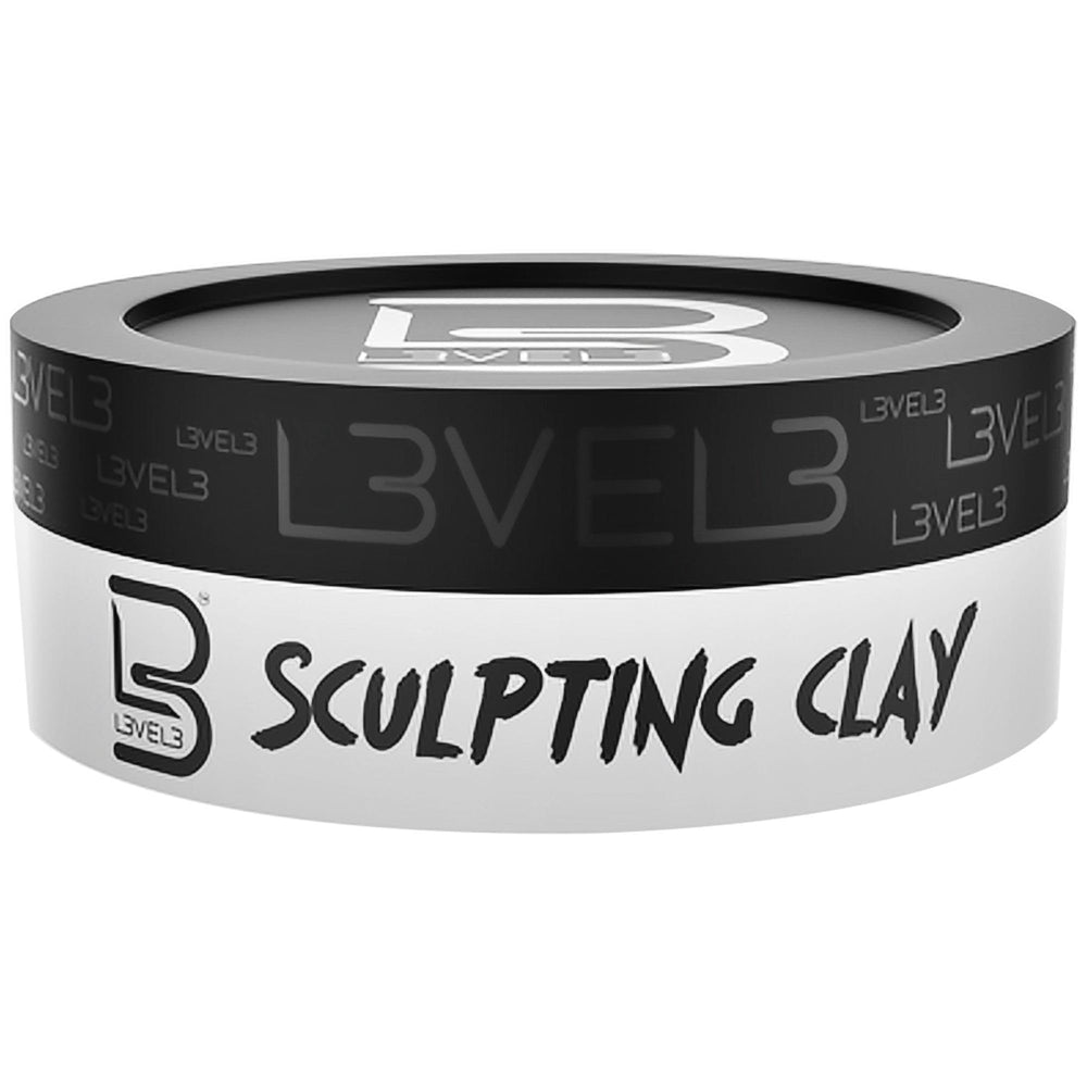 L3 Level 3 Hair Sculpting Clay - bouteille montrant une tenue longue durée.