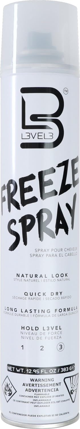 L3 Level 3 Hair Spray bottle close-up showing strong hold