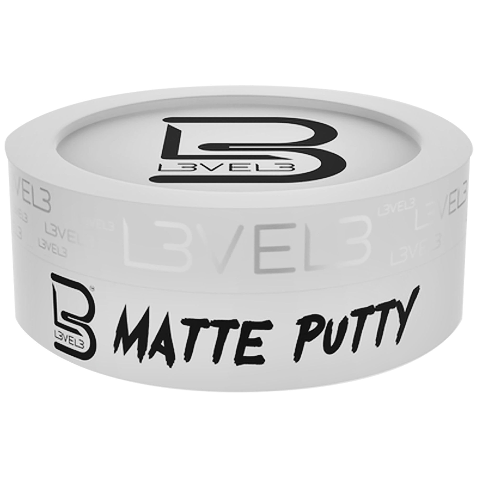 L3 Level 3 Matte Putty emballage élégant prêt à l’emploi pour votre routine coiffure.