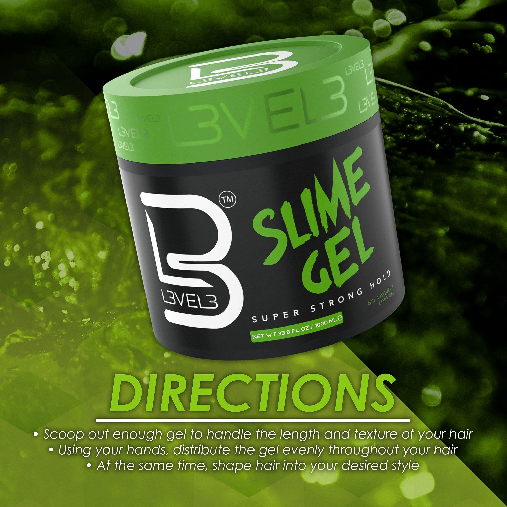 L3 Level 3 Slime Gel – brillance naturelle pour un style soigné.