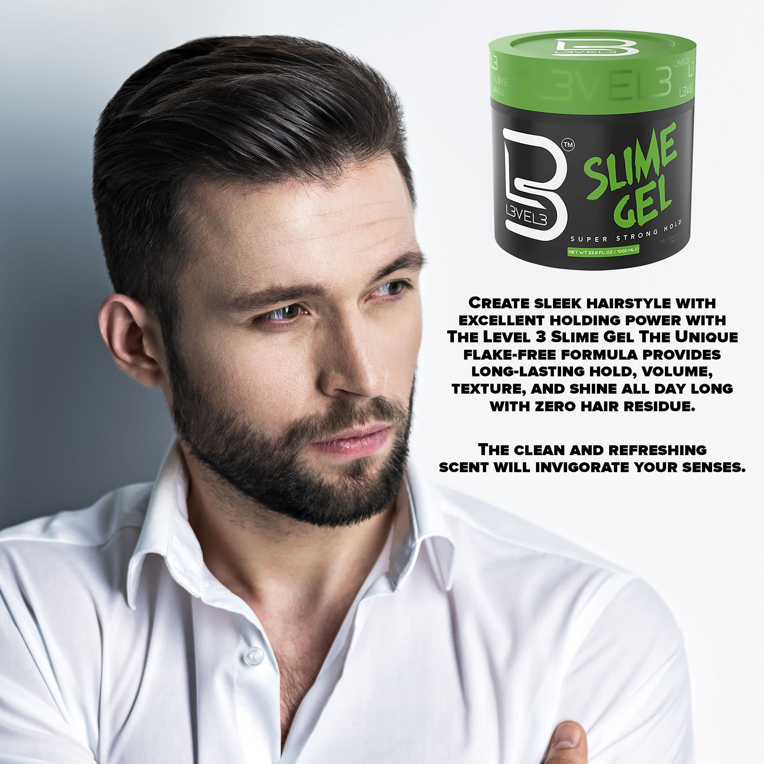 L3 Level 3 Slime Gel – coiffage rapide et fiable pour hommes actifs.