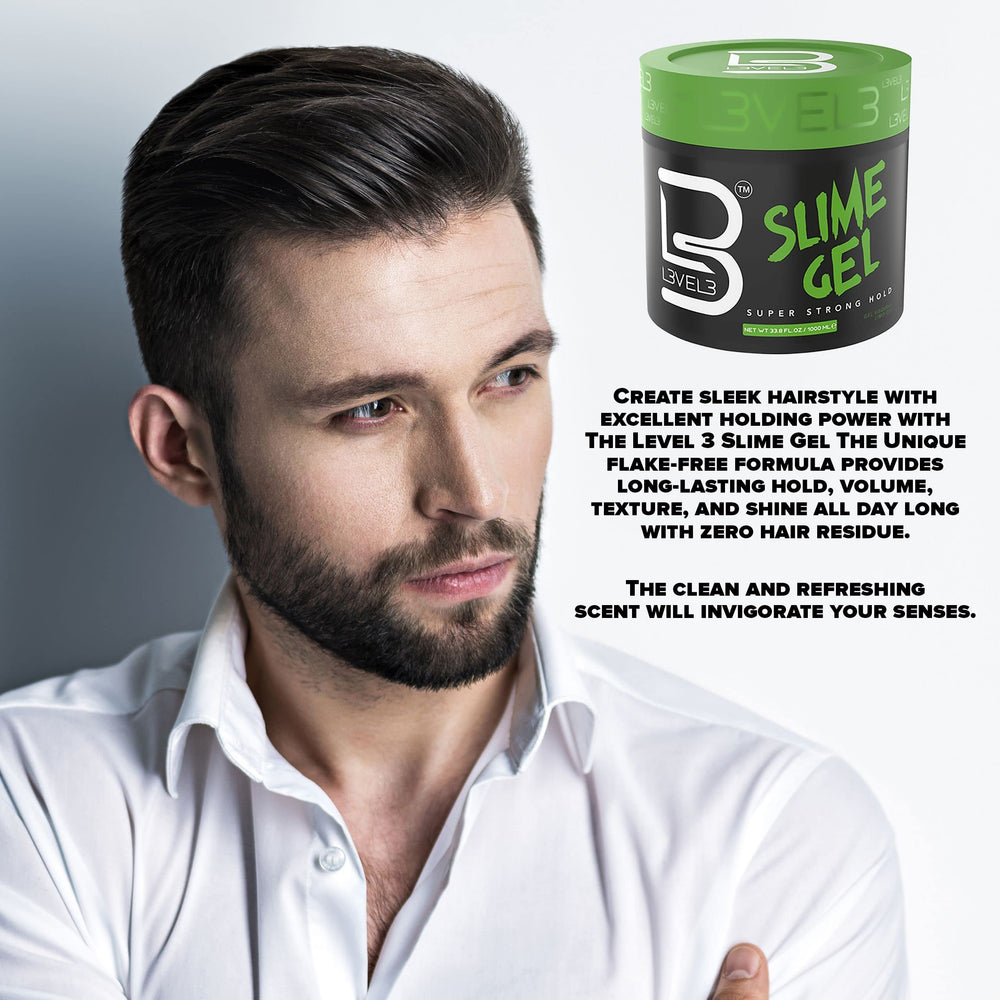 L3 Level 3 Slime Gel – coiffage rapide et fiable pour hommes actifs.