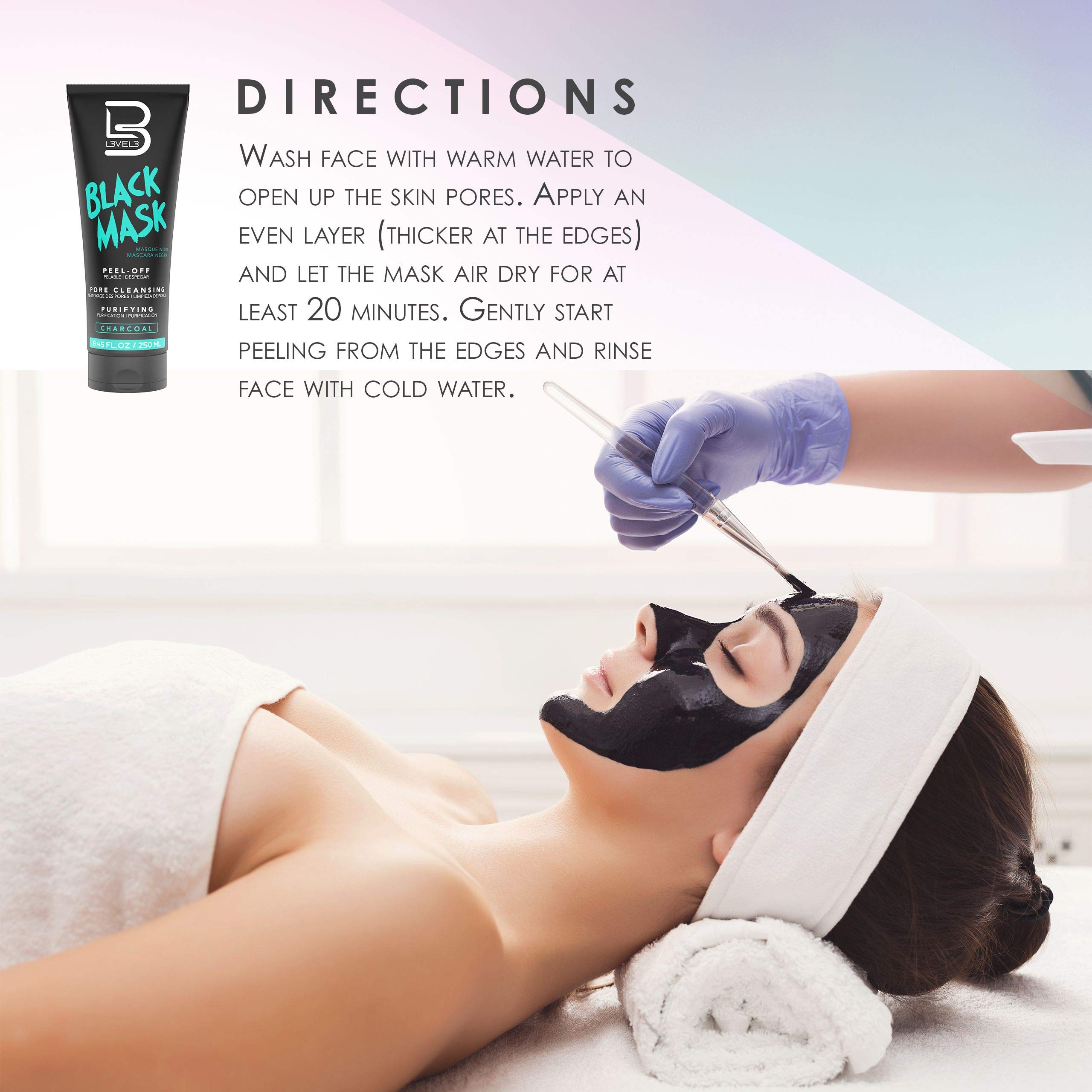 L3 masque niveau 3 exfoliation profonde, élimination des impuretés visibles.