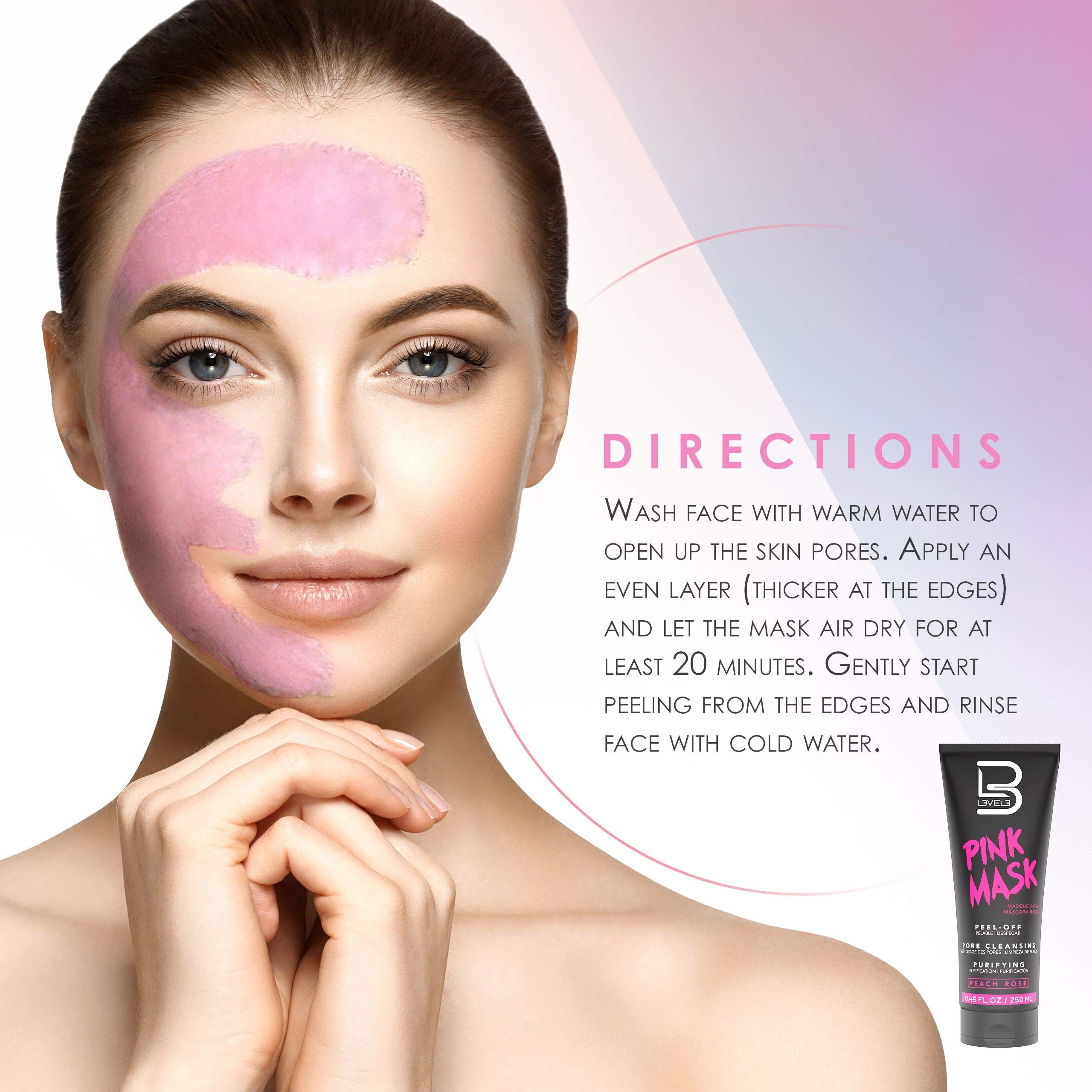 Application douce du masque L3 Peel-Off Niveau 3 sur le visage