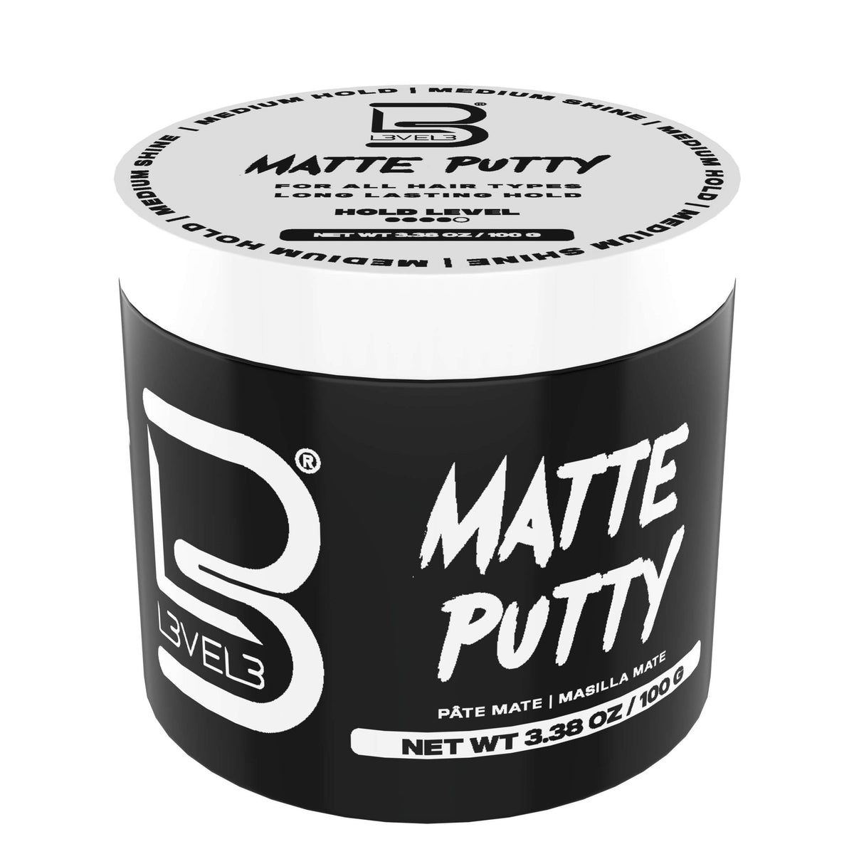 La Pâte Matte Level 3 de L3 offre un coiffage précis et flexible.