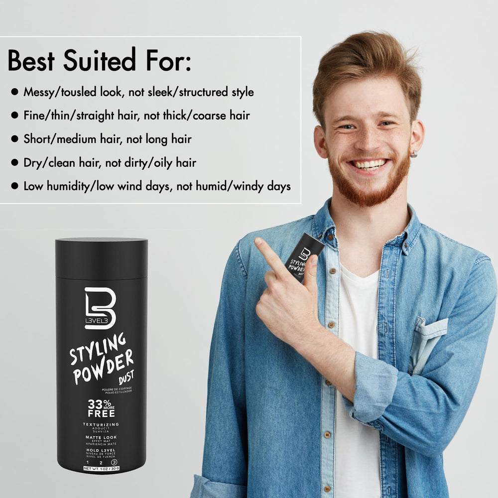 Texture seconde journée avec la poudre L3 Niveau 3 pour réaffirmer le style.