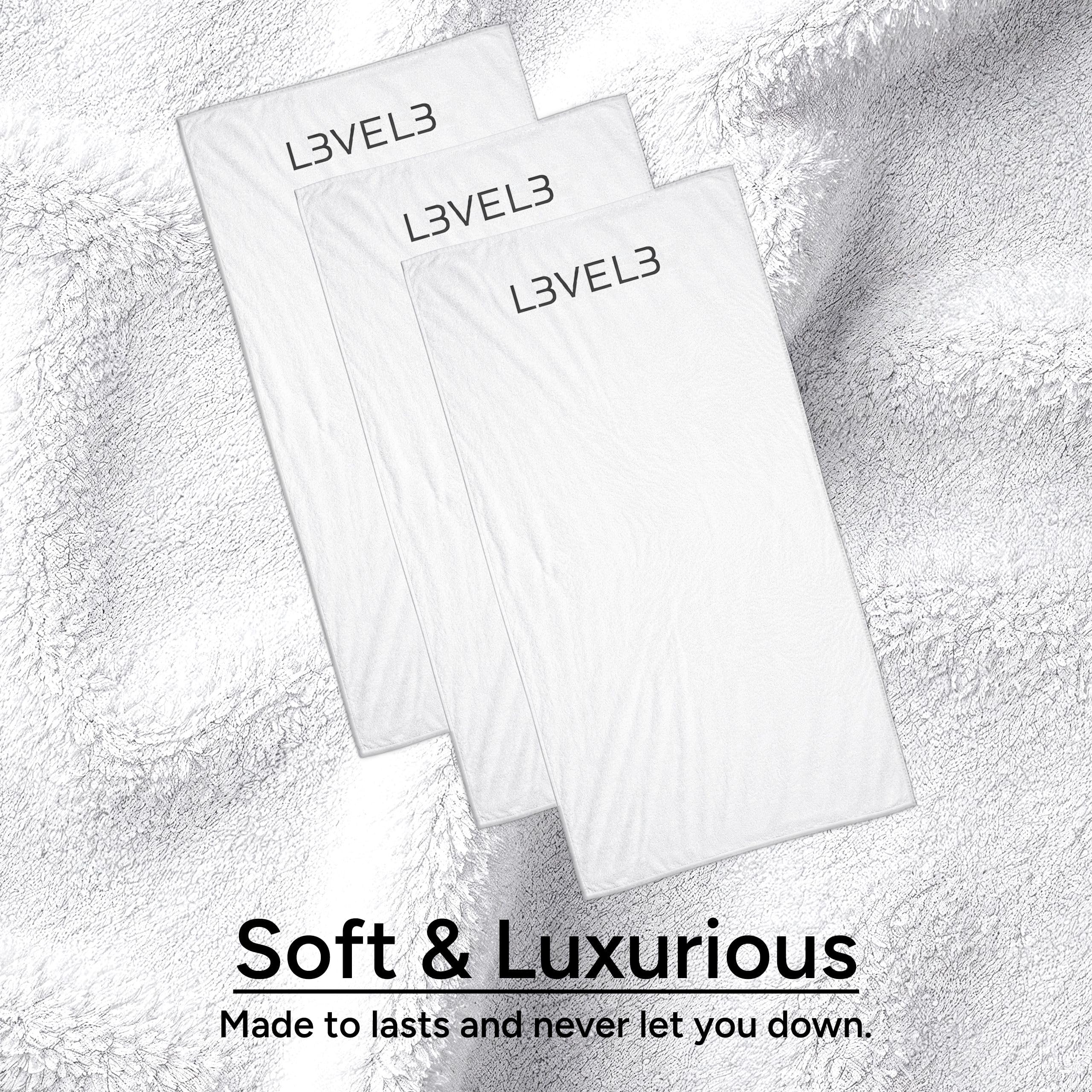 L3 serviette visage finition blanche durable et élégante.