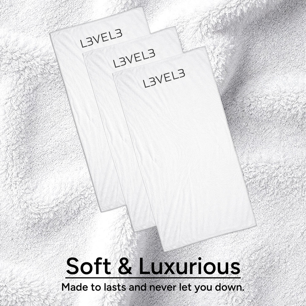 L3 serviette visage finition blanche durable et élégante.