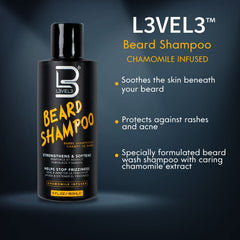 L3 Shampoing Barbe – texture cremeuse: démêlage facile et barbe lisse