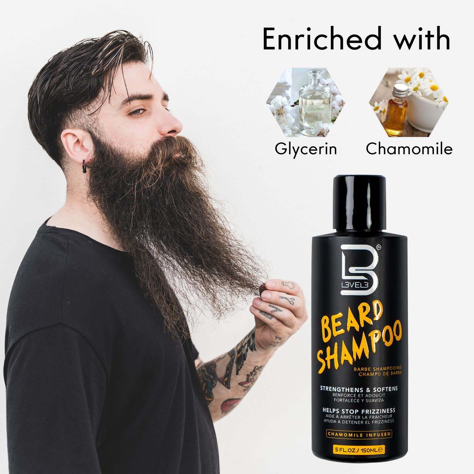 L3 Shampoing Barbe – utilisation sous douche: moment de fraîcheur quotidien