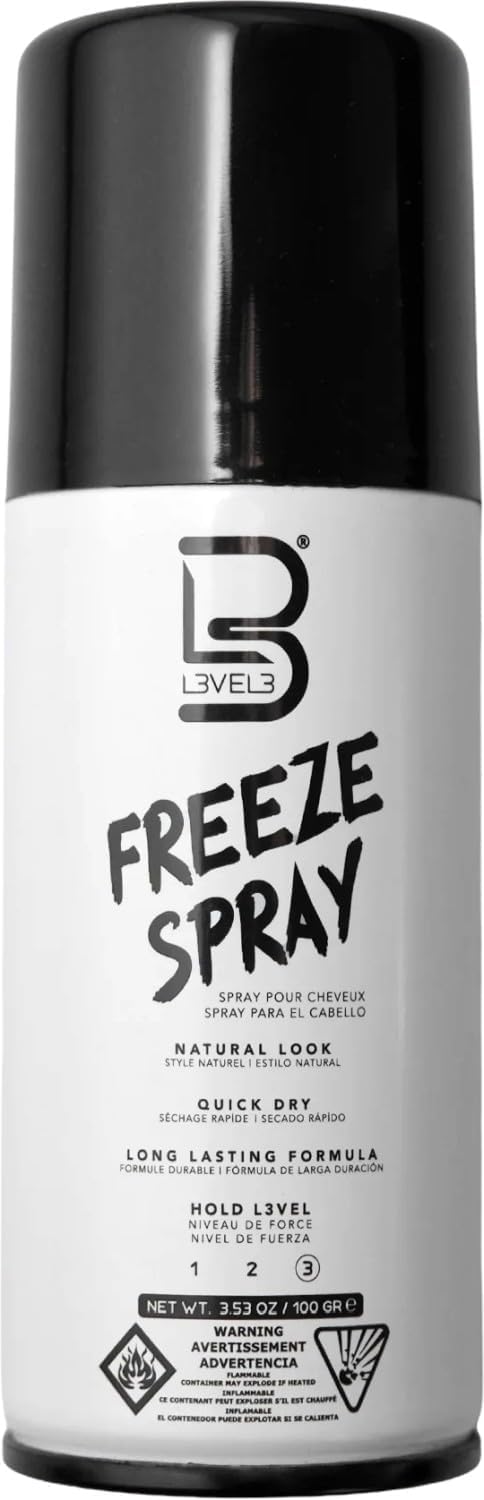L3 Spray Coiffant Niveau 3 – bouteille affichant une tenue longue durée.