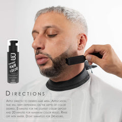 L3 teinte barbe temporaire - démonstration d'une application sans mélange.