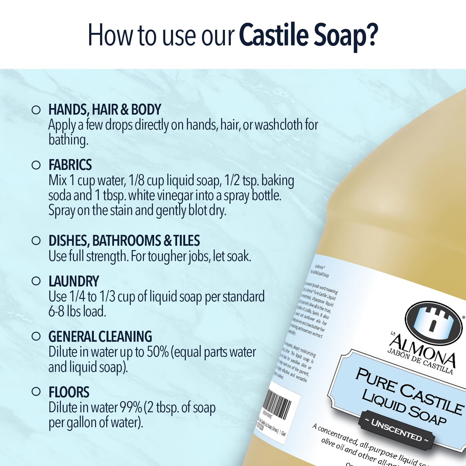 La Almona Savon Castille deodorant naturel frais et sans parfum.