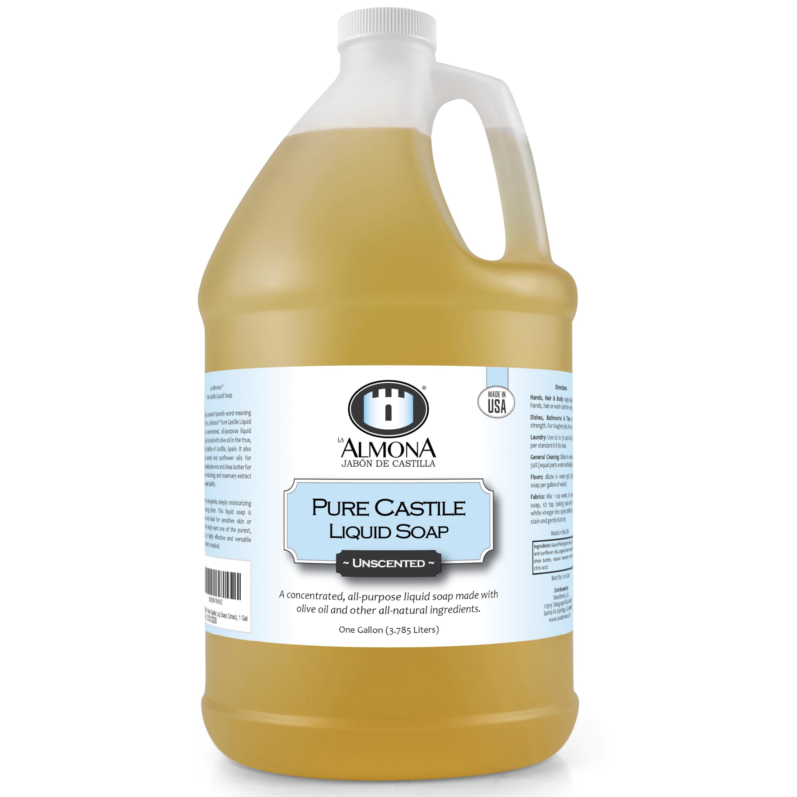 La Almona Savon Castille incolore pour mains propres et hydratées.
