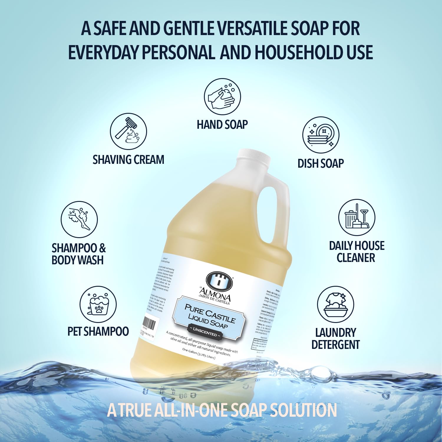 La Almona Savon Castille lavage linge doux et efficace.