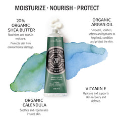 La Chatelaine Crème Mains Cèdre-Vétiver: texture riche qui pénètre rapidement.