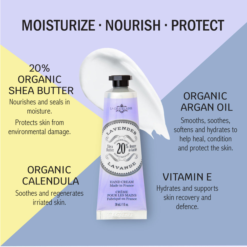 Crème mains Lychee-Myrtille-Verveine, parfum frais et hydratation durable.
