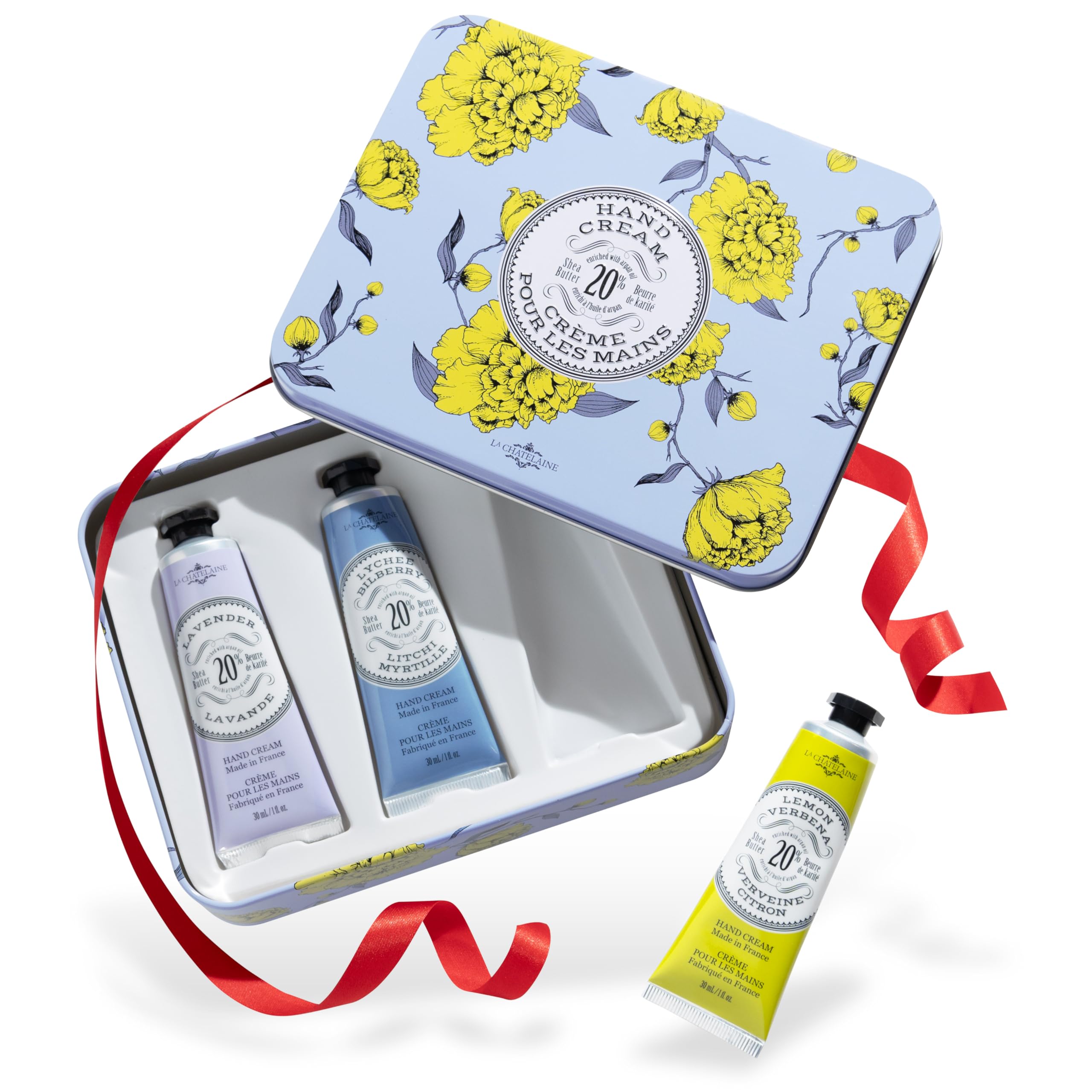 Coffret La Chatelaine Trio, élégant cadeau pour mains hydratées.
