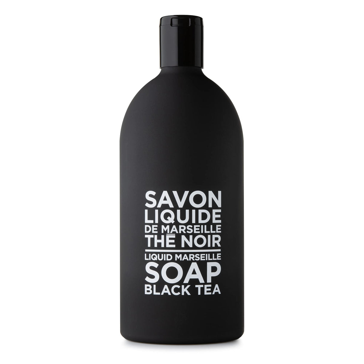 Bouteille en recharge Thé Noir de La Compagnie de Provence, pratique pour un lavage quotidien.