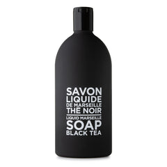 Bouteille en recharge Thé Noir de La Compagnie de Provence, pratique pour un lavage quotidien.