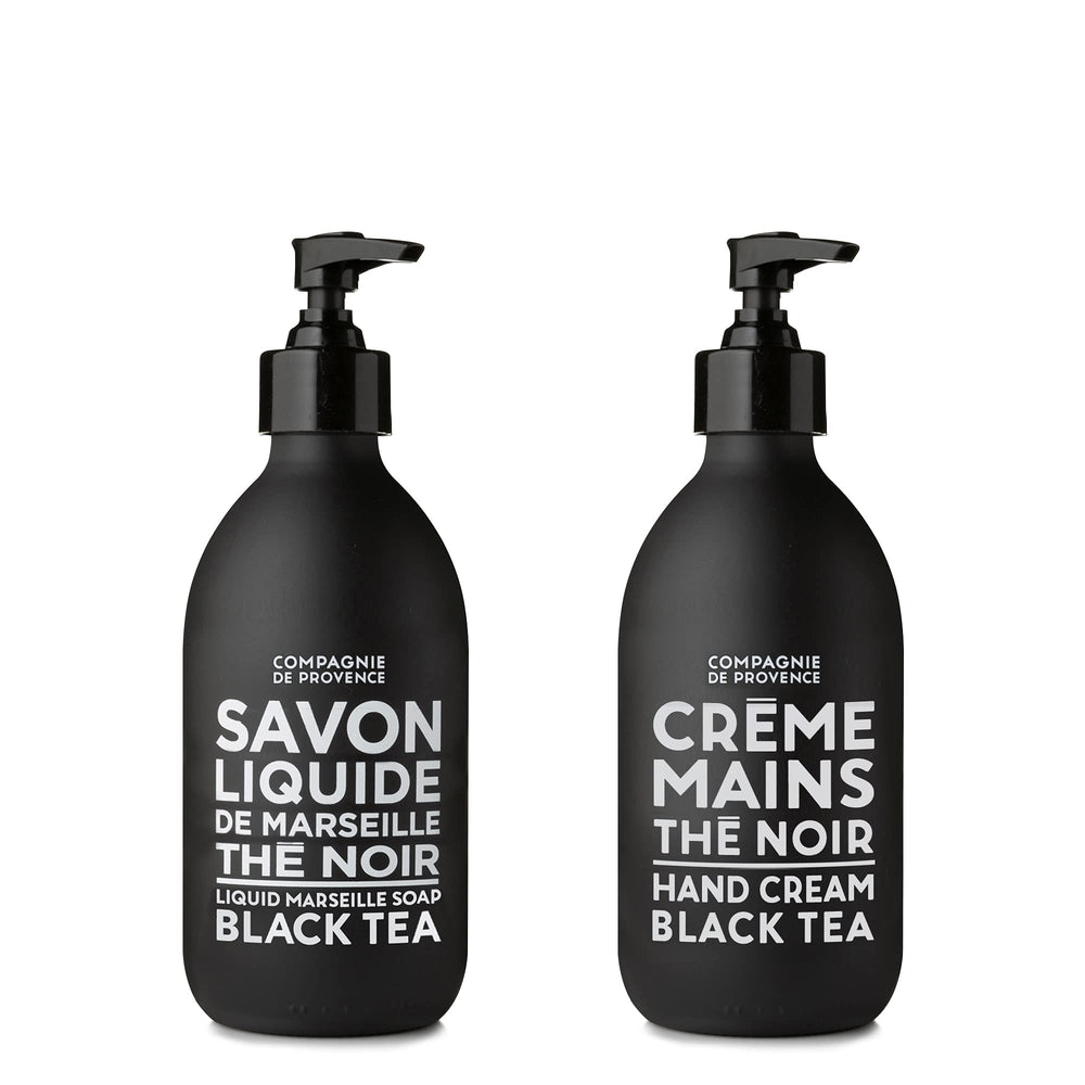 La Compagnie de Provence savon liquide noir en bouteille pompe pour mains propres