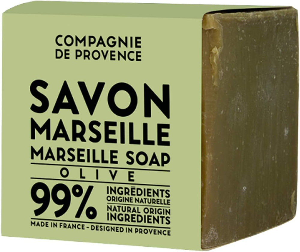 La Compagnie de Provence Savon Marseille Olive, cube huile d’olive, hydratant et durable.