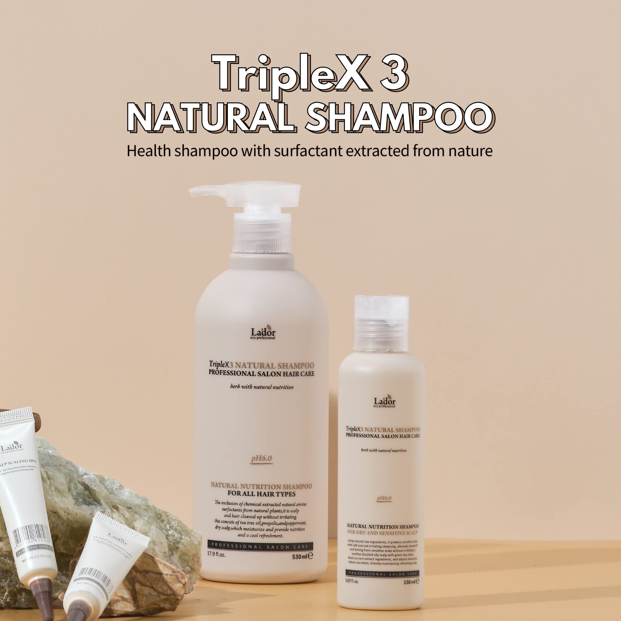 LA'DOR TripleX 3 ingrédients naturels: effet clarifiant en douceur pour cheveux sensibles.