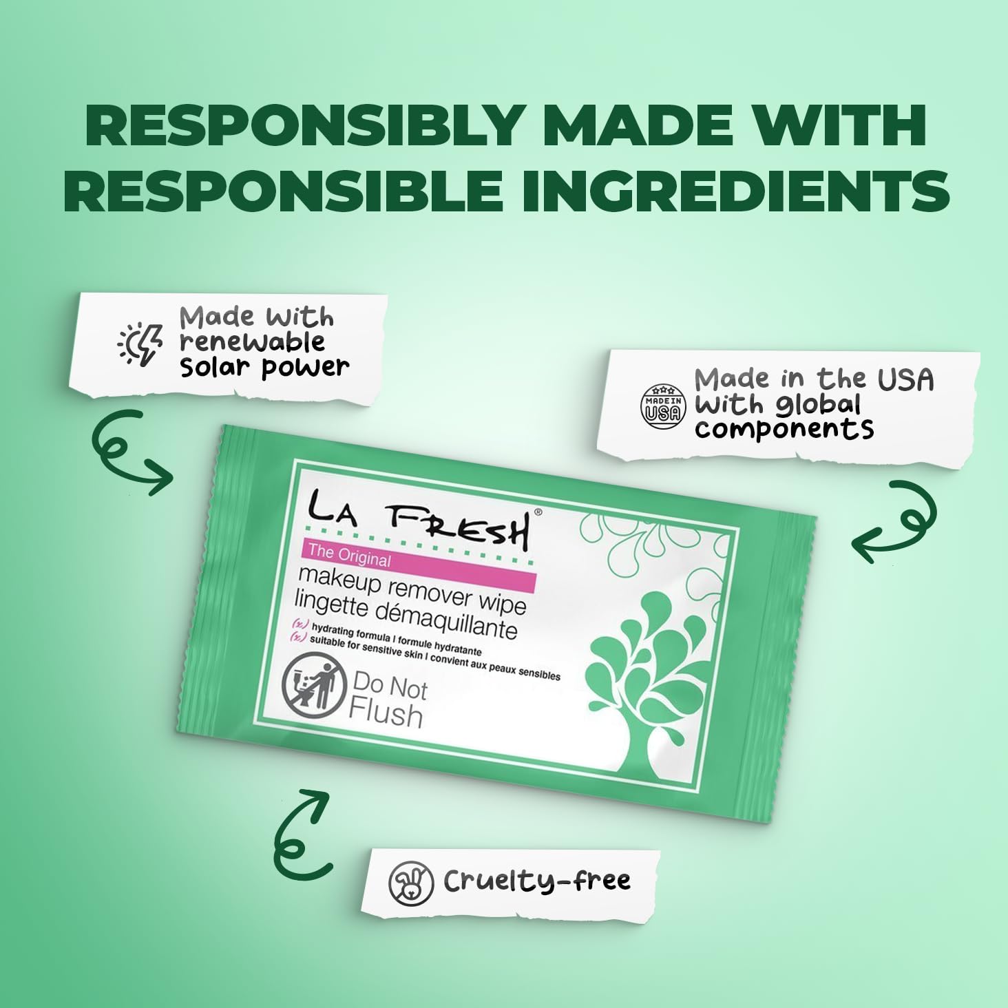 Lingettes La Fresh format voyage, pratique lors de déplacements et voyages.