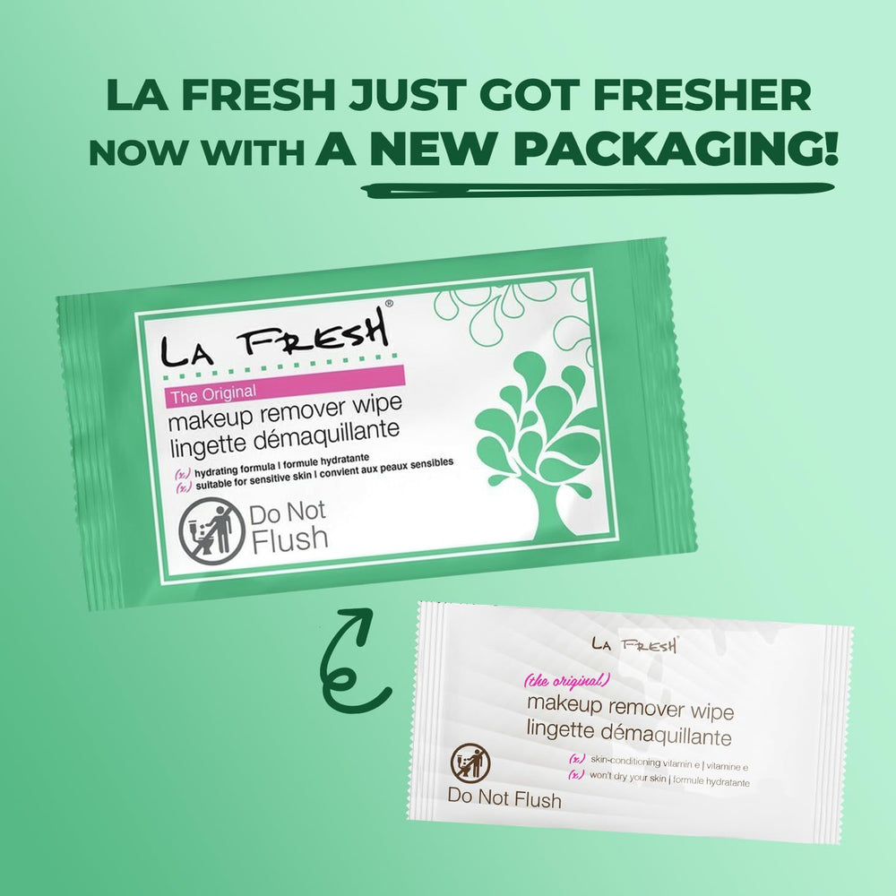 Lingettes La Fresh pour peau sensible, douceur sans obstruer les pores et sans irritation.
