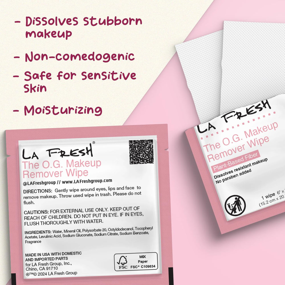 La Fresh lingettes peau sensible offrent une démaquillage sûre et légère.
