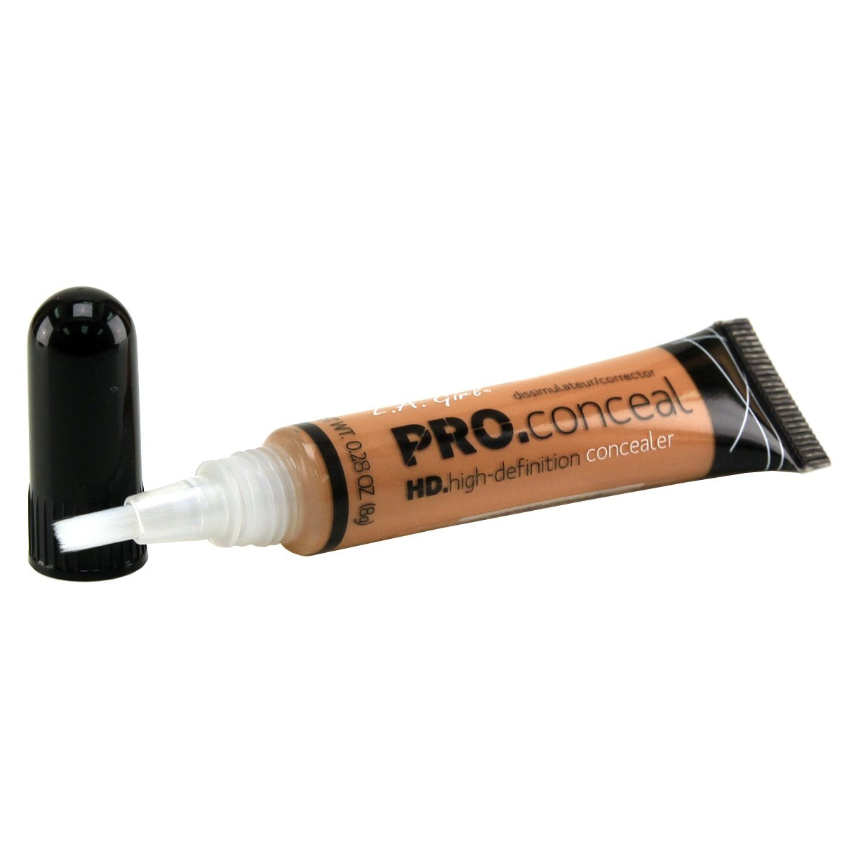 Correcteur L.A. Girl Toffee sous les yeux, réduit visuellement les ombres.