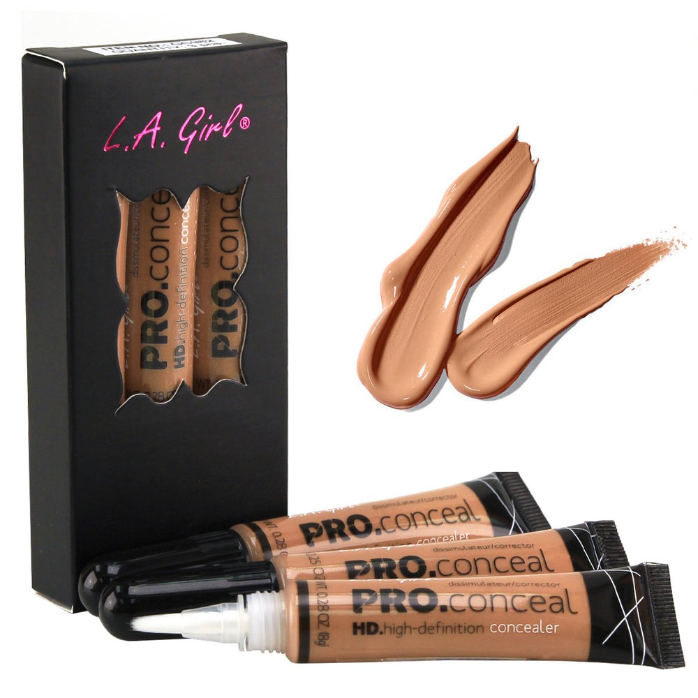L.A. Girl HD Pro Conceal Warm Honey bottle for smooth, natural coverage all day.