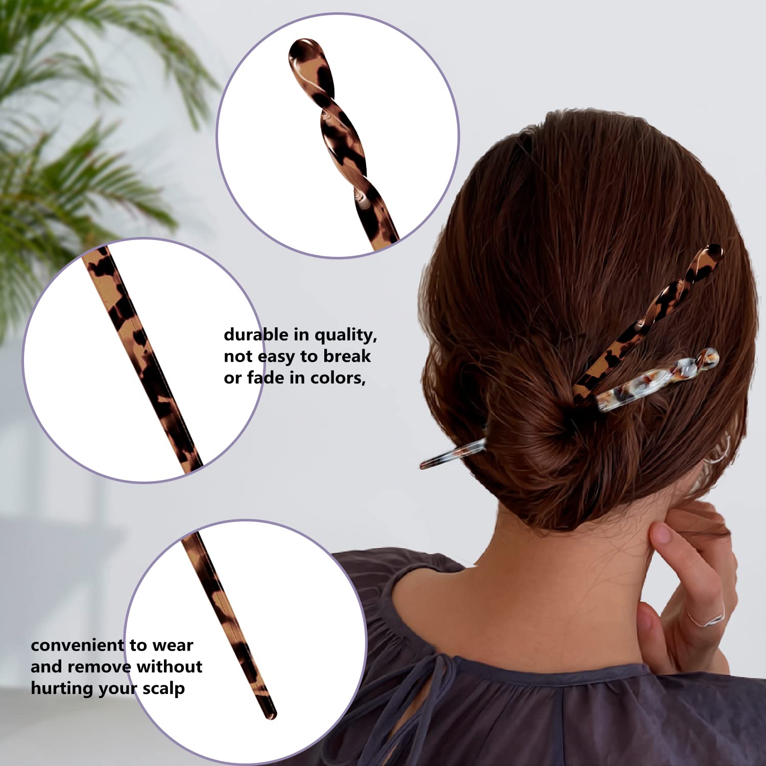 La Jolie Jasmin bâton cheveux design vintage pour une allure élégante.