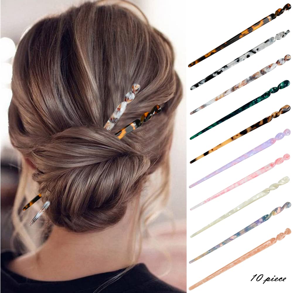 La Jolie Jasmin pinces cheveux acétate tortue, style rétro chic pour toutes occasions