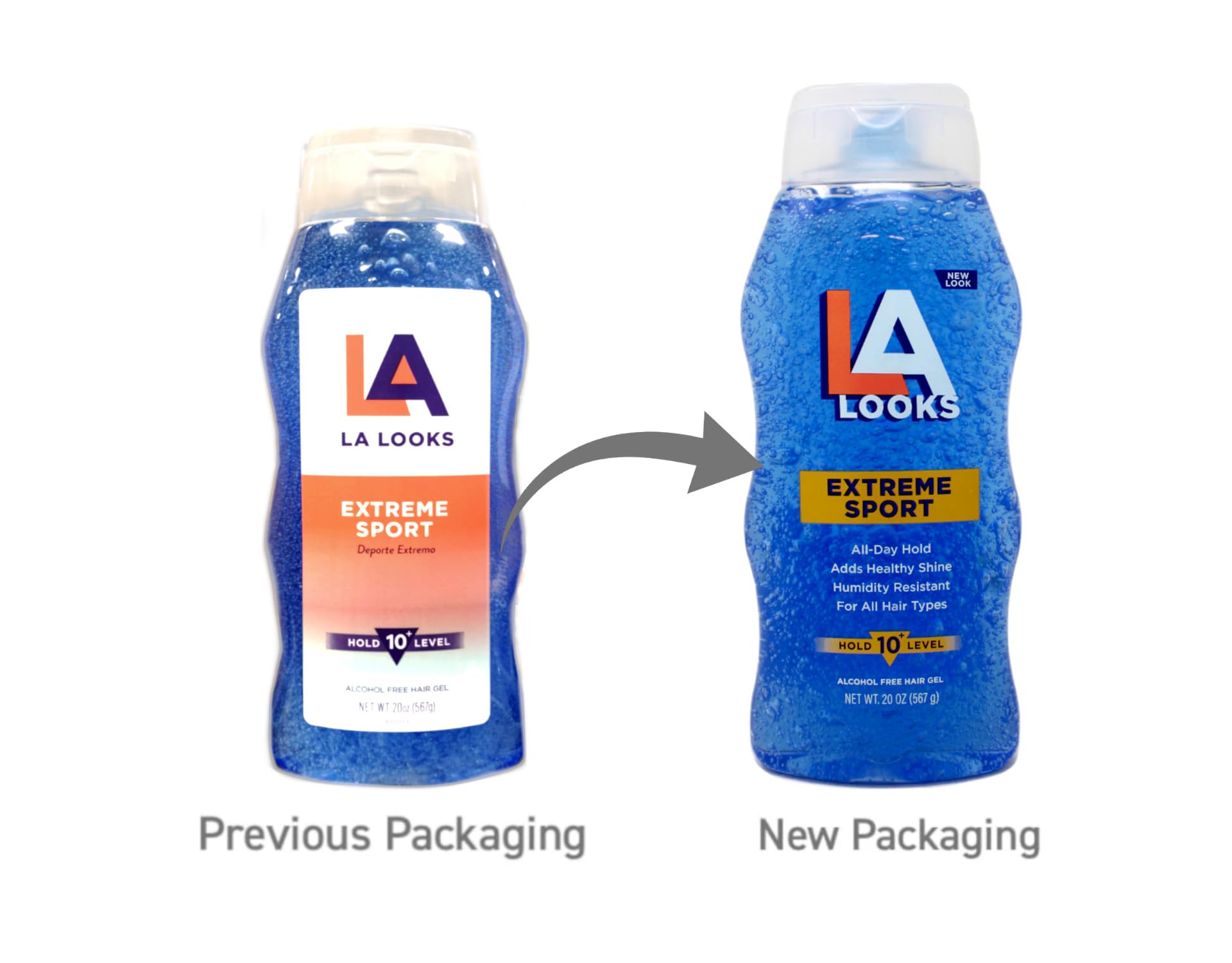 L.A. Looks – gel d'activité sportive, ouverture pratique type squeeze.